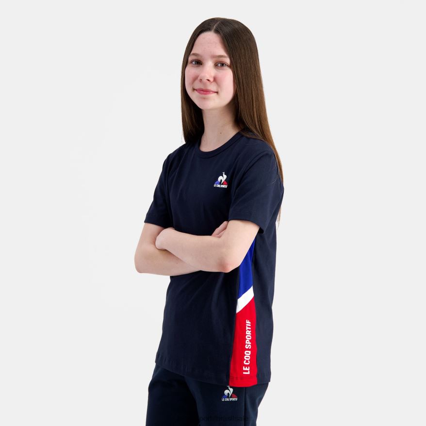 Le Coq Sportif roupas camiseta azul crianças 84V684385