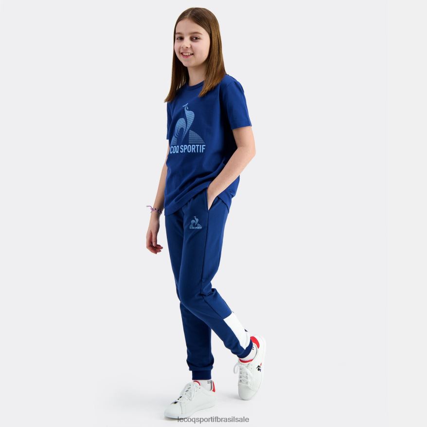 Le Coq Sportif roupas camiseta azul crianças 84V684386