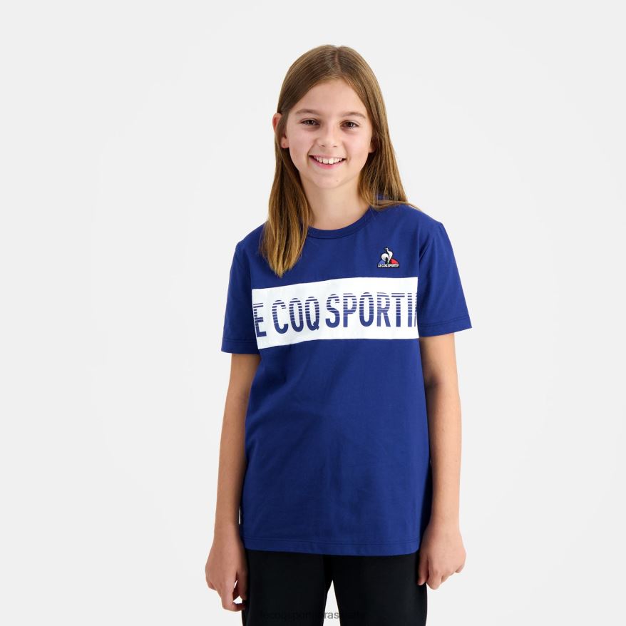 Le Coq Sportif roupas camiseta azul crianças 84V684644