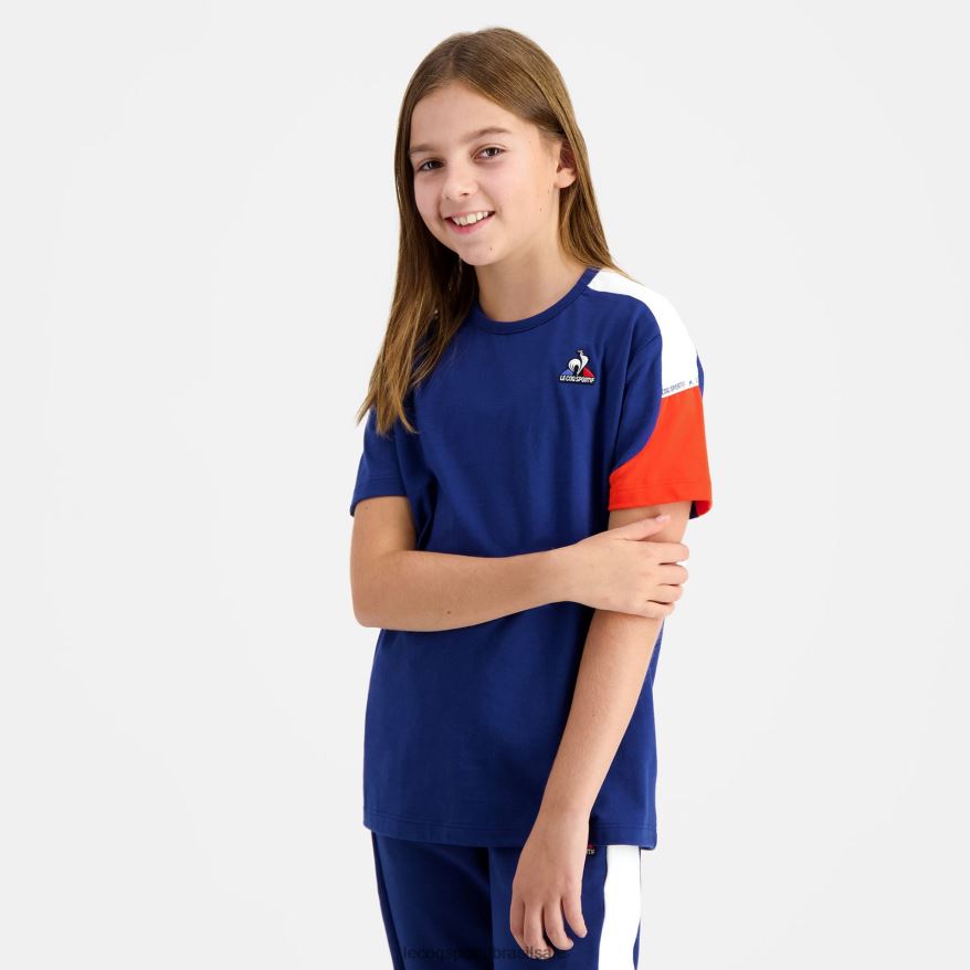 Le Coq Sportif roupas camiseta azul crianças 84V684651