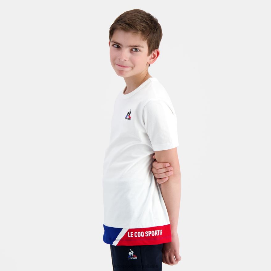 Le Coq Sportif roupas camiseta branca crianças 84V684383