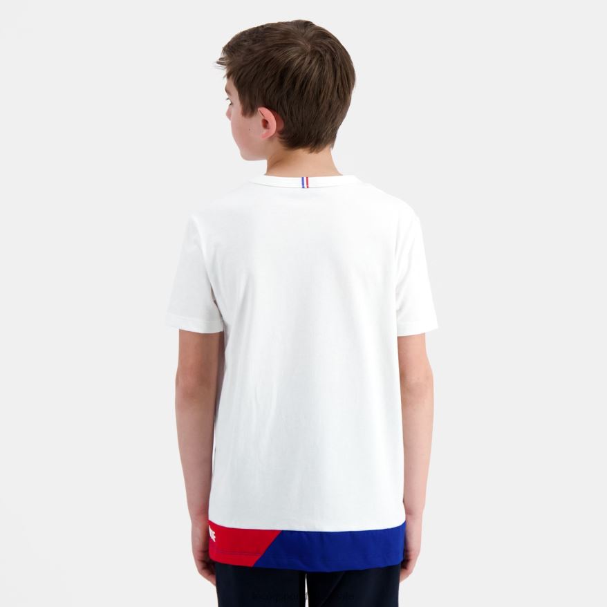 Le Coq Sportif roupas camiseta branca crianças 84V684383