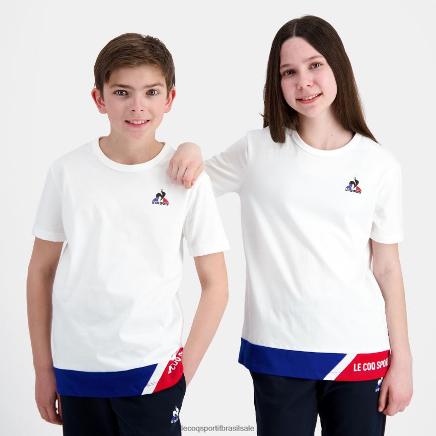 Le Coq Sportif roupas camiseta branca crianças 84V684383