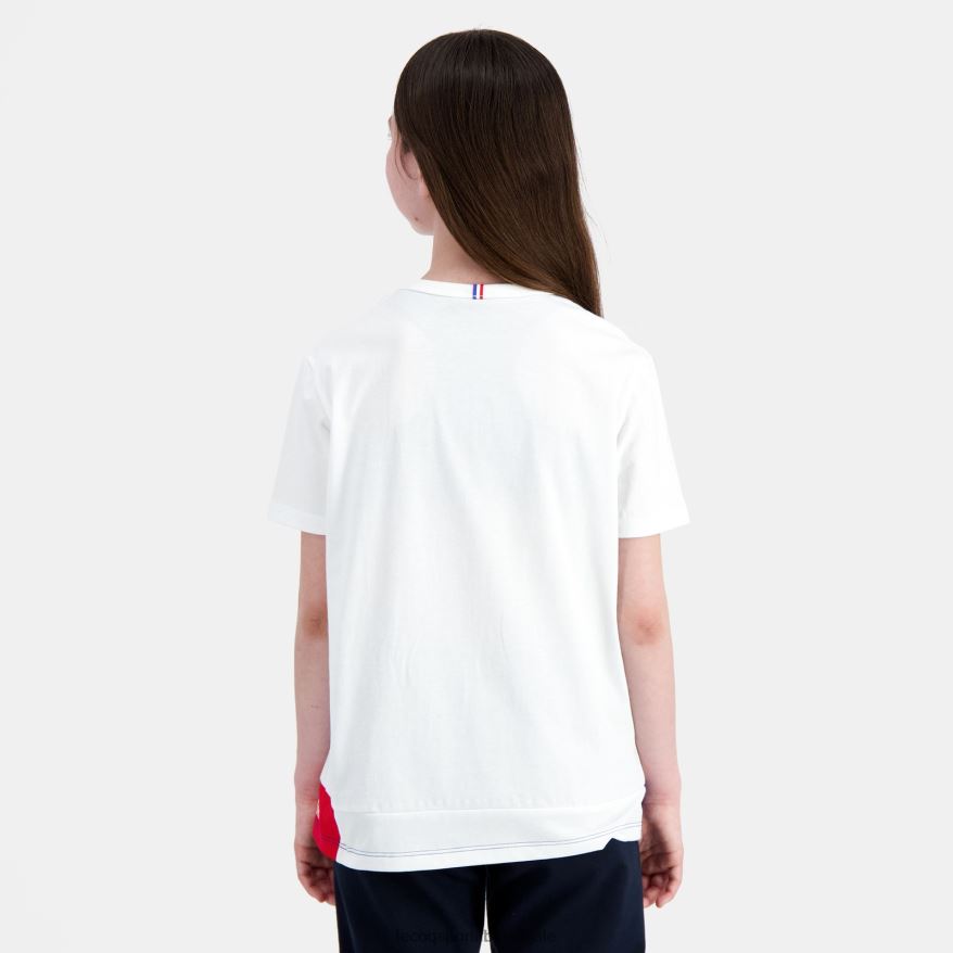 Le Coq Sportif roupas camiseta branca crianças 84V684383