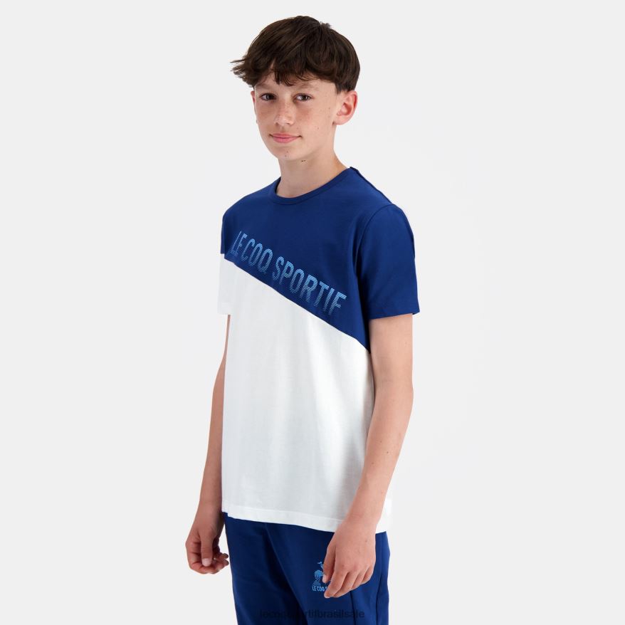 Le Coq Sportif roupas camiseta branca crianças 84V684387