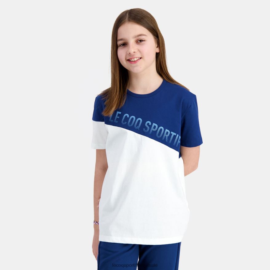 Le Coq Sportif roupas camiseta branca crianças 84V684387