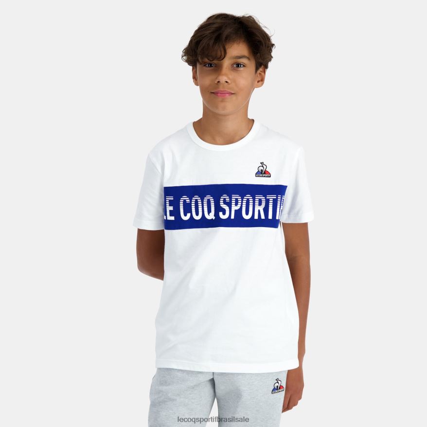Le Coq Sportif roupas camiseta branca crianças 84V684646