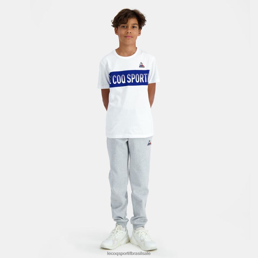 Le Coq Sportif roupas camiseta branca crianças 84V684646