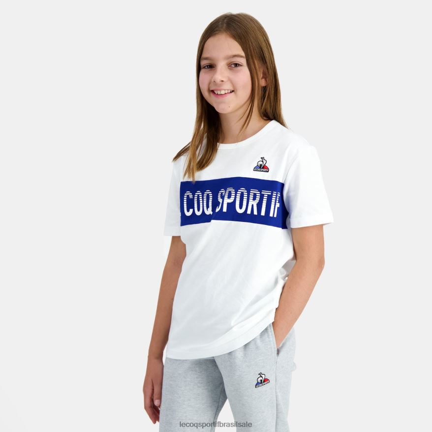 Le Coq Sportif roupas camiseta branca crianças 84V684646