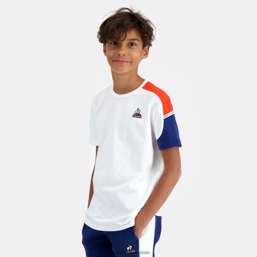 Le Coq Sportif roupas camiseta branca crianças 84V684649