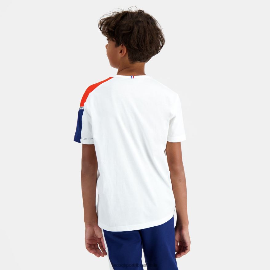 Le Coq Sportif roupas camiseta branca crianças 84V684649