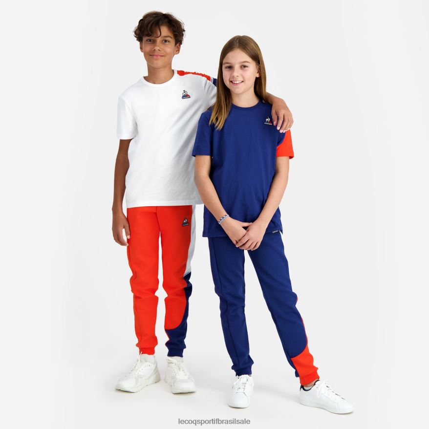 Le Coq Sportif roupas camiseta branca crianças 84V684649