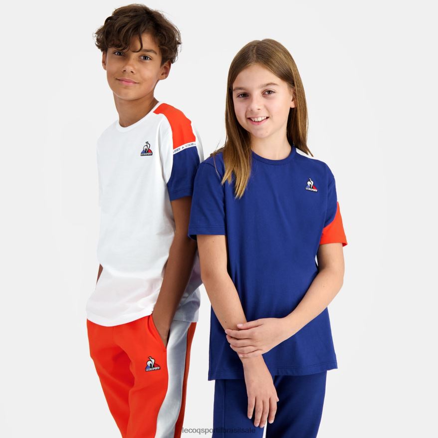 Le Coq Sportif roupas camiseta branca crianças 84V684649