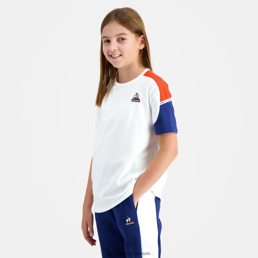 Le Coq Sportif roupas camiseta branca crianças 84V684649
