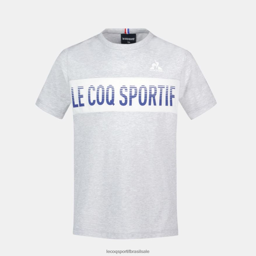 Le Coq Sportif roupas camiseta cinza crianças 84V684378
