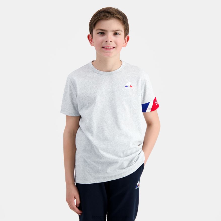 Le Coq Sportif roupas camiseta cinza crianças 84V684384
