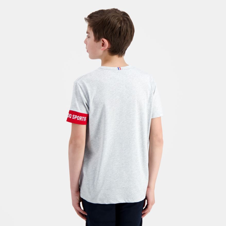 Le Coq Sportif roupas camiseta cinza crianças 84V684384