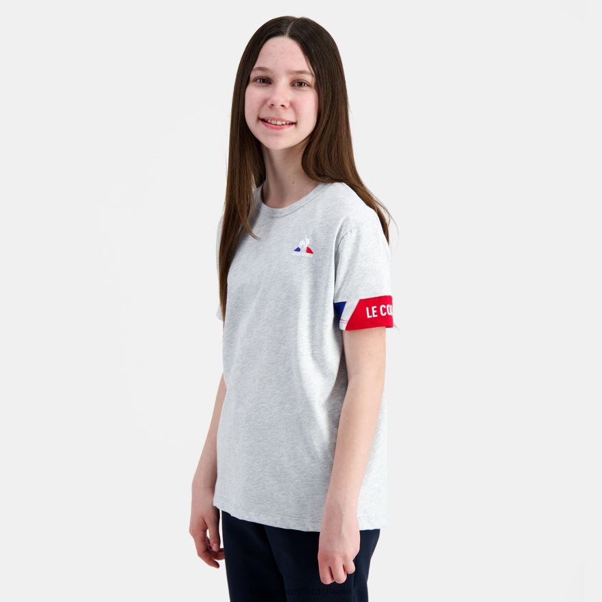 Le Coq Sportif roupas camiseta cinza crianças 84V684384
