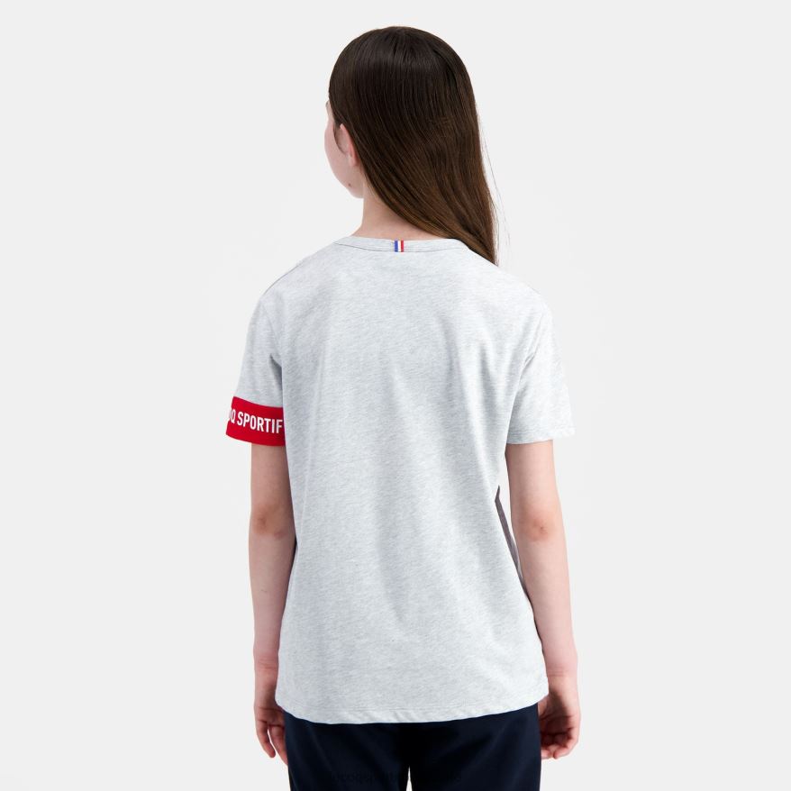 Le Coq Sportif roupas camiseta cinza crianças 84V684384