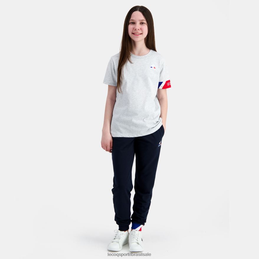 Le Coq Sportif roupas camiseta cinza crianças 84V684384