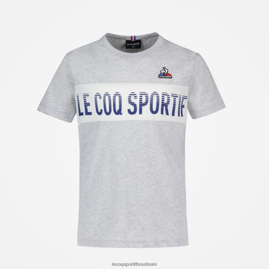 Le Coq Sportif roupas camiseta cinza crianças 84V684640