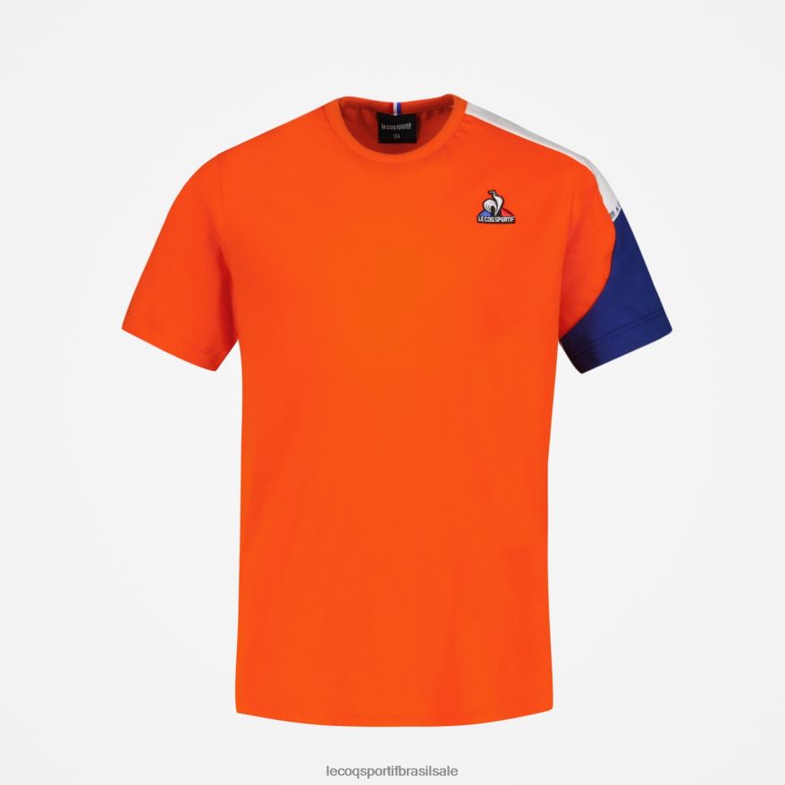 Le Coq Sportif roupas camiseta laranja crianças 84V684650