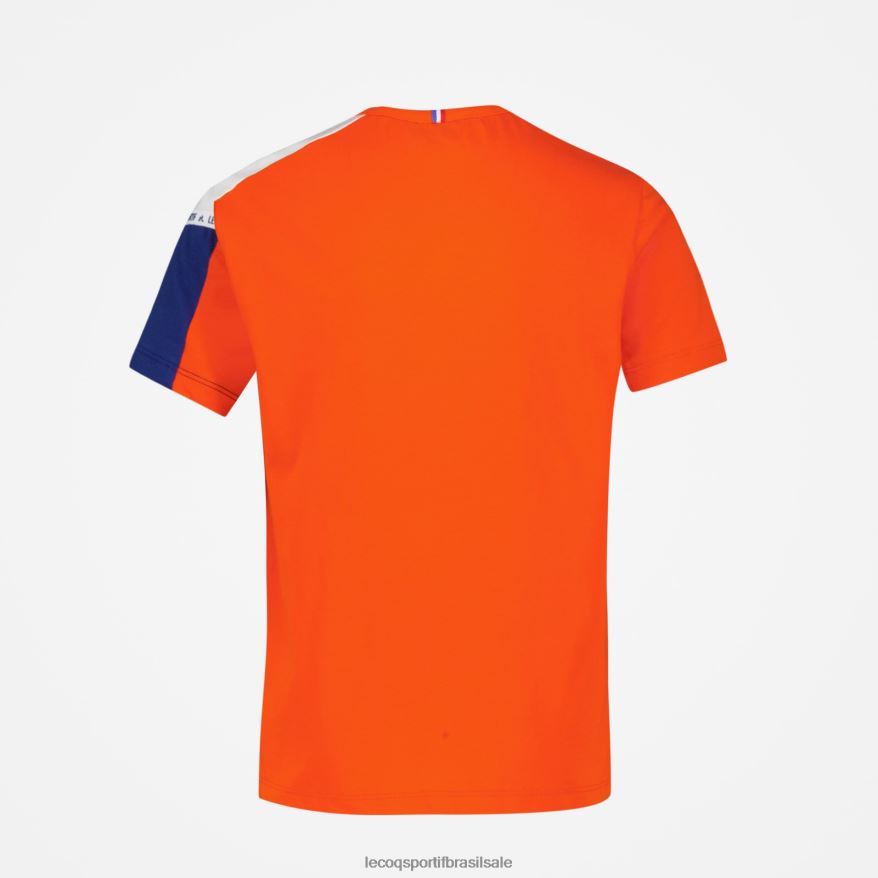Le Coq Sportif roupas camiseta laranja crianças 84V684650