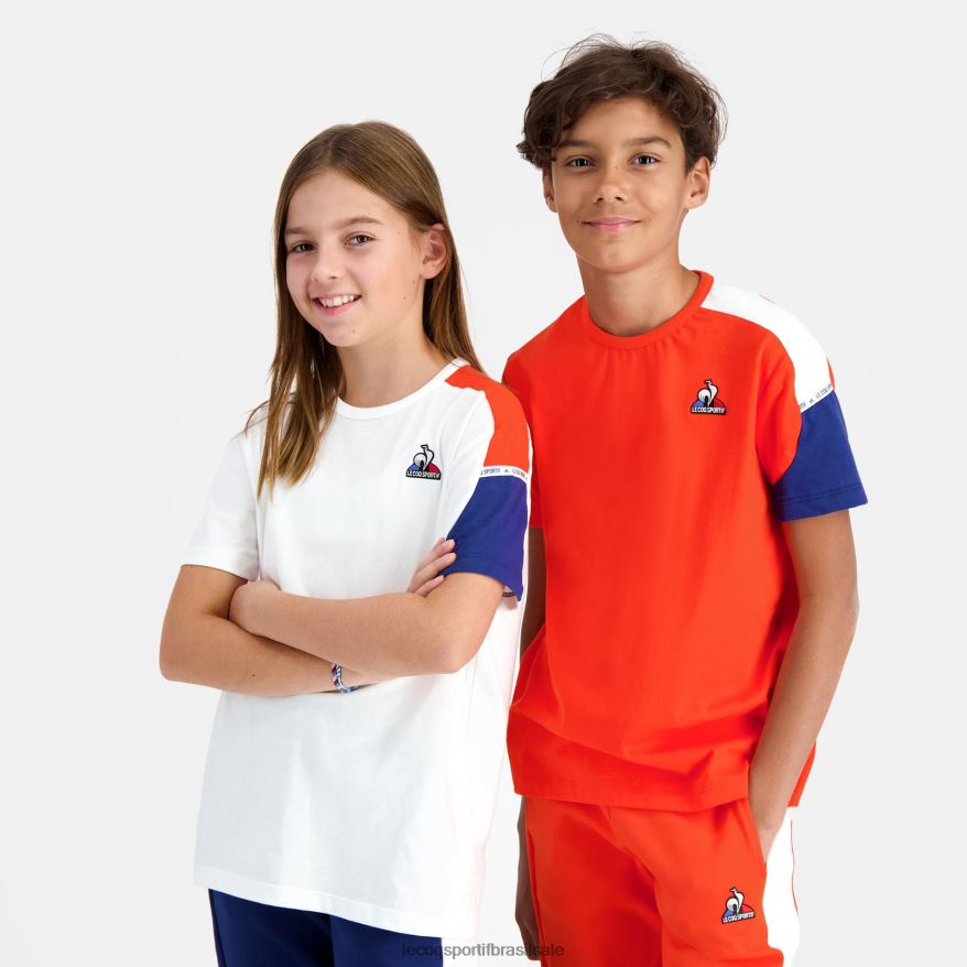 Le Coq Sportif roupas camiseta laranja crianças 84V684650