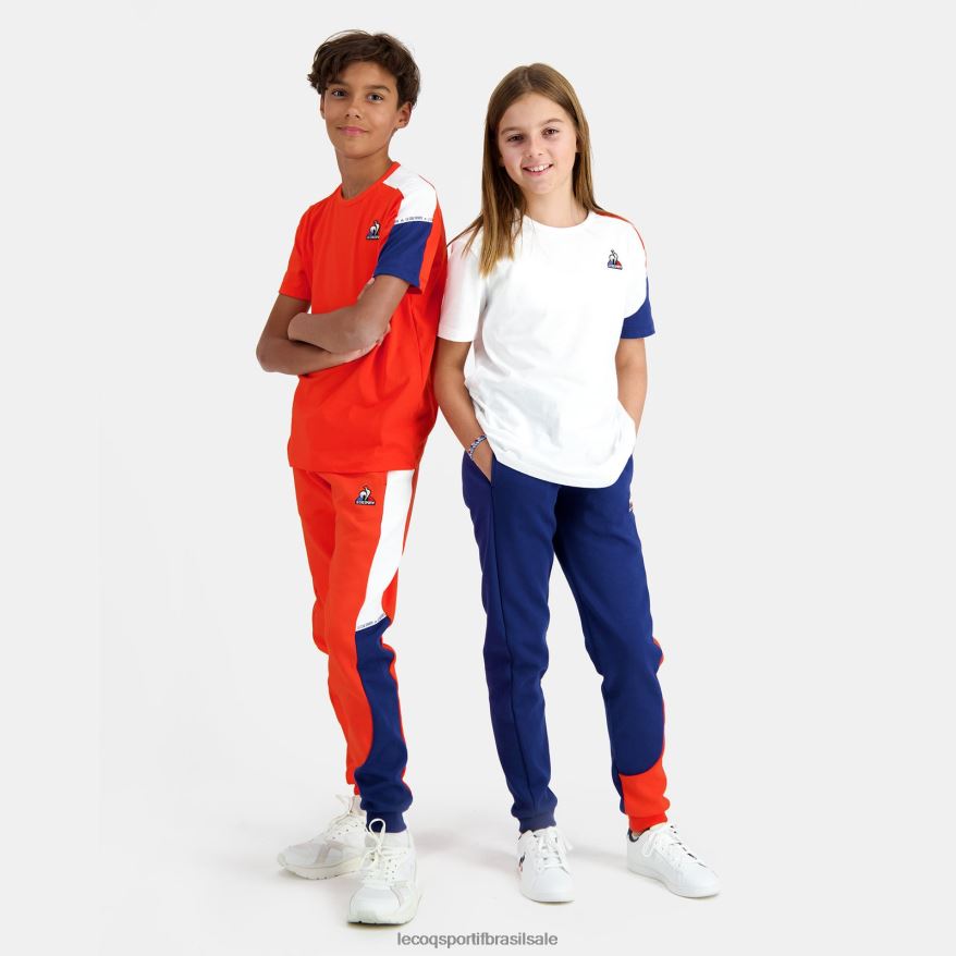 Le Coq Sportif roupas camiseta laranja crianças 84V684650