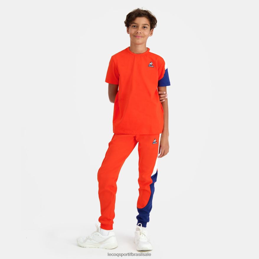 Le Coq Sportif roupas camiseta laranja crianças 84V684650