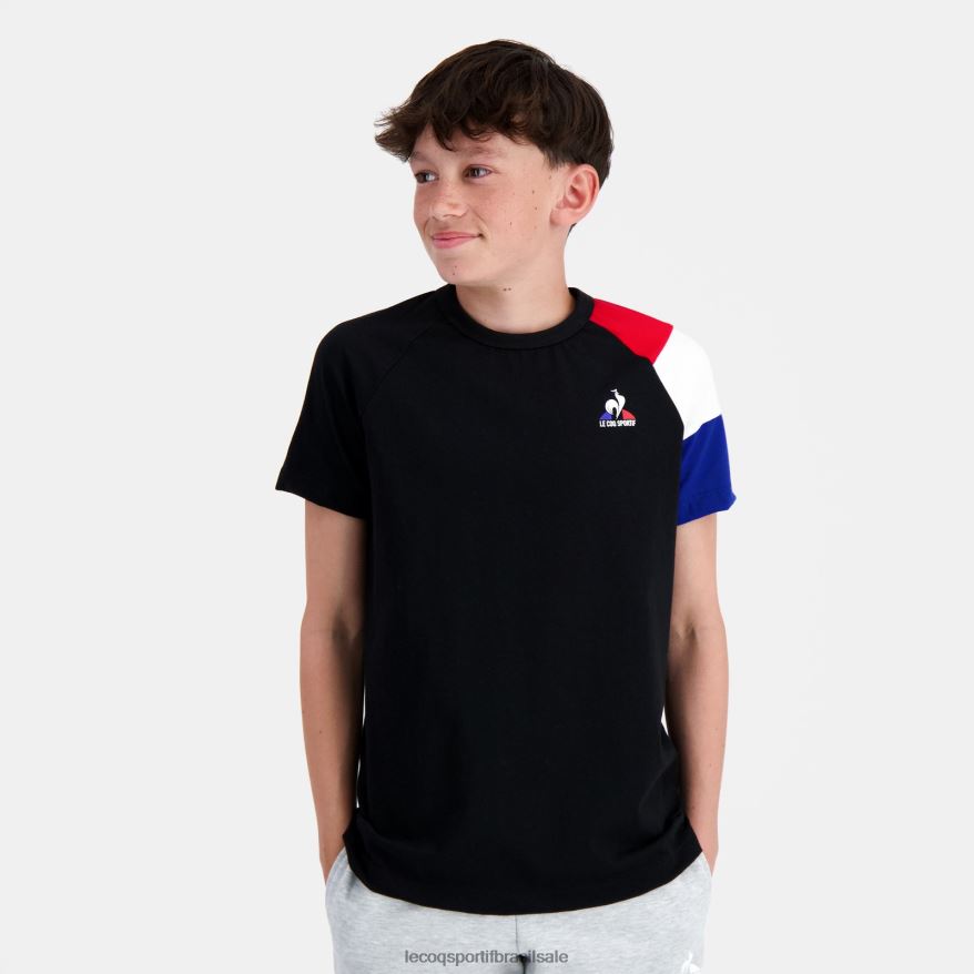 Le Coq Sportif roupas camiseta preta crianças 84V684377