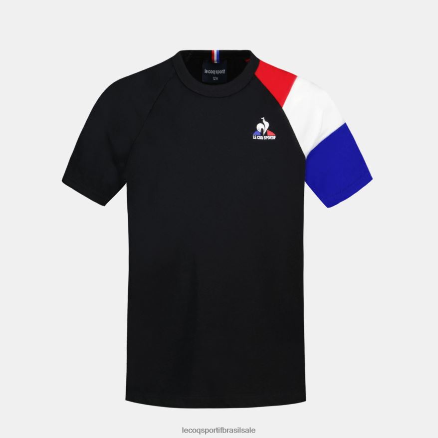 Le Coq Sportif roupas camiseta preta crianças 84V684377