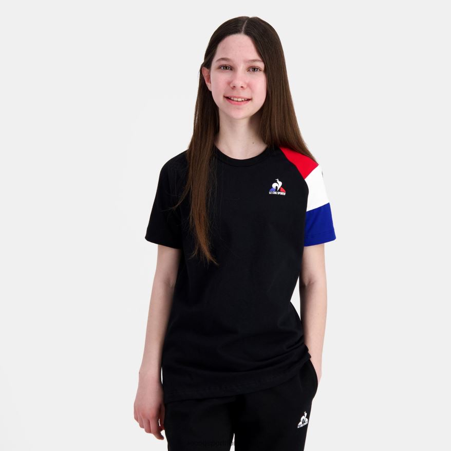 Le Coq Sportif roupas camiseta preta crianças 84V684377