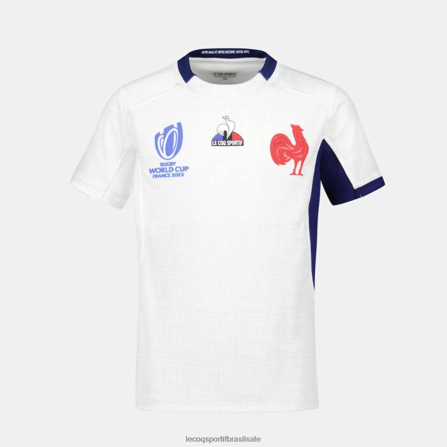 Le Coq Sportif roupas réplica camisa xv de france - copa do mundo de rugby 2023 branca crianças 84V684695
