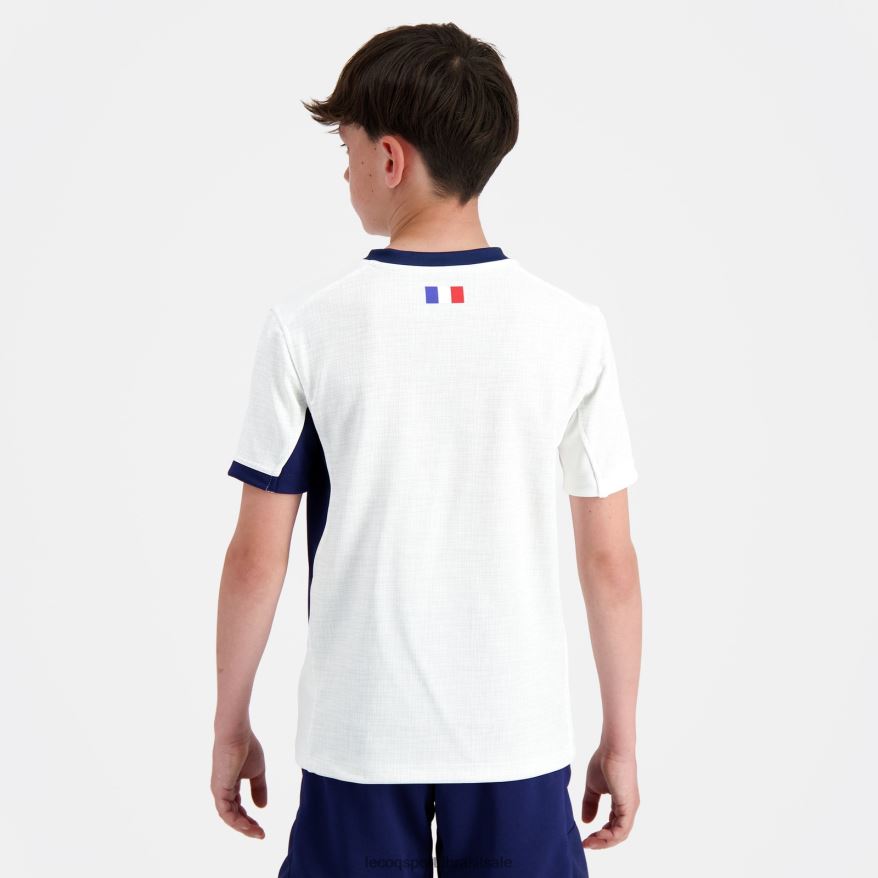 Le Coq Sportif roupas réplica camisa xv de france - copa do mundo de rugby 2023 branca crianças 84V684695