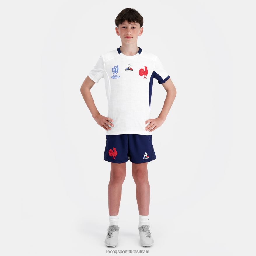 Le Coq Sportif roupas réplica camisa xv de france - copa do mundo de rugby 2023 branca crianças 84V684695