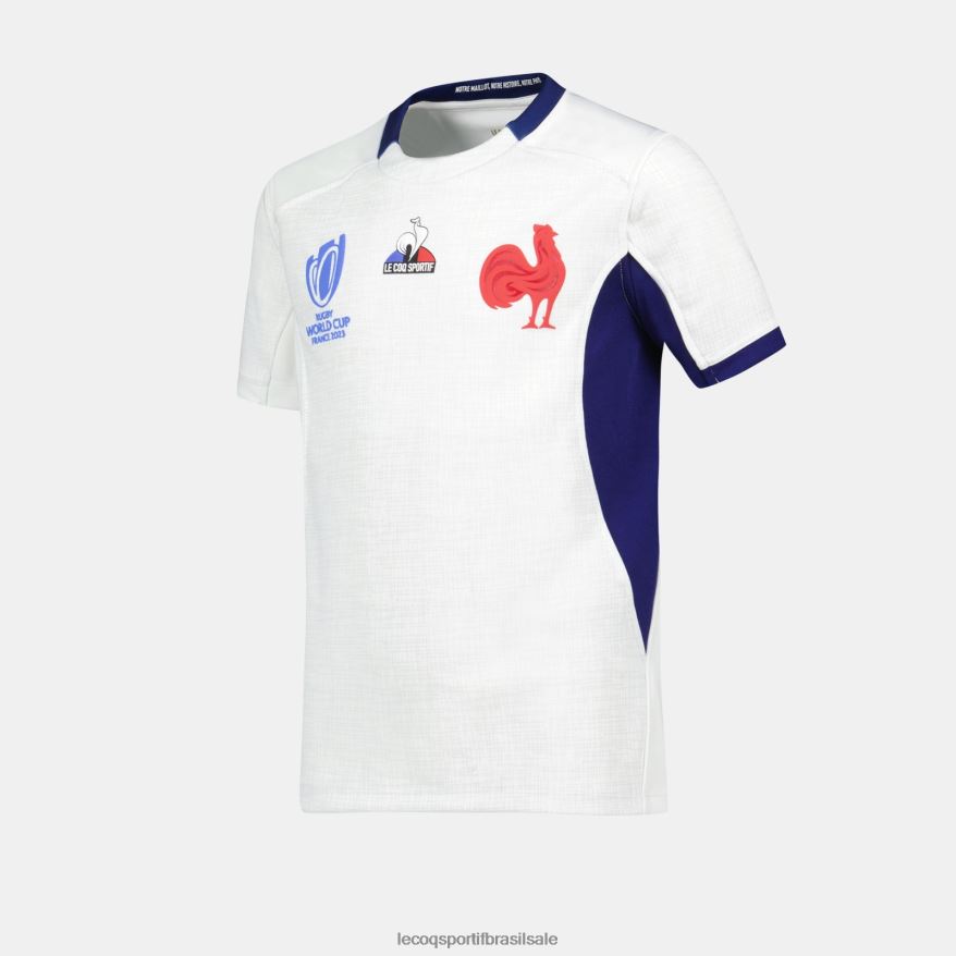 Le Coq Sportif roupas réplica camisa xv de france - copa do mundo de rugby 2023 branca crianças 84V684695