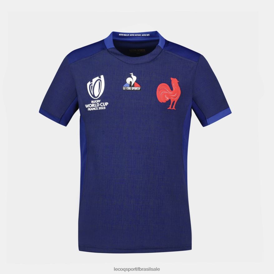 Le Coq Sportif roupas réplica camisa xv de france - rugby world cup 2023 azul crianças 84V684694