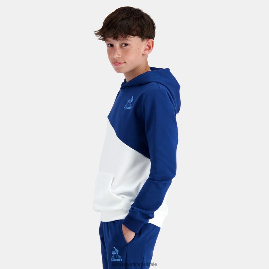 Le Coq Sportif roupas moletom com capuz azul crianças 84V684395