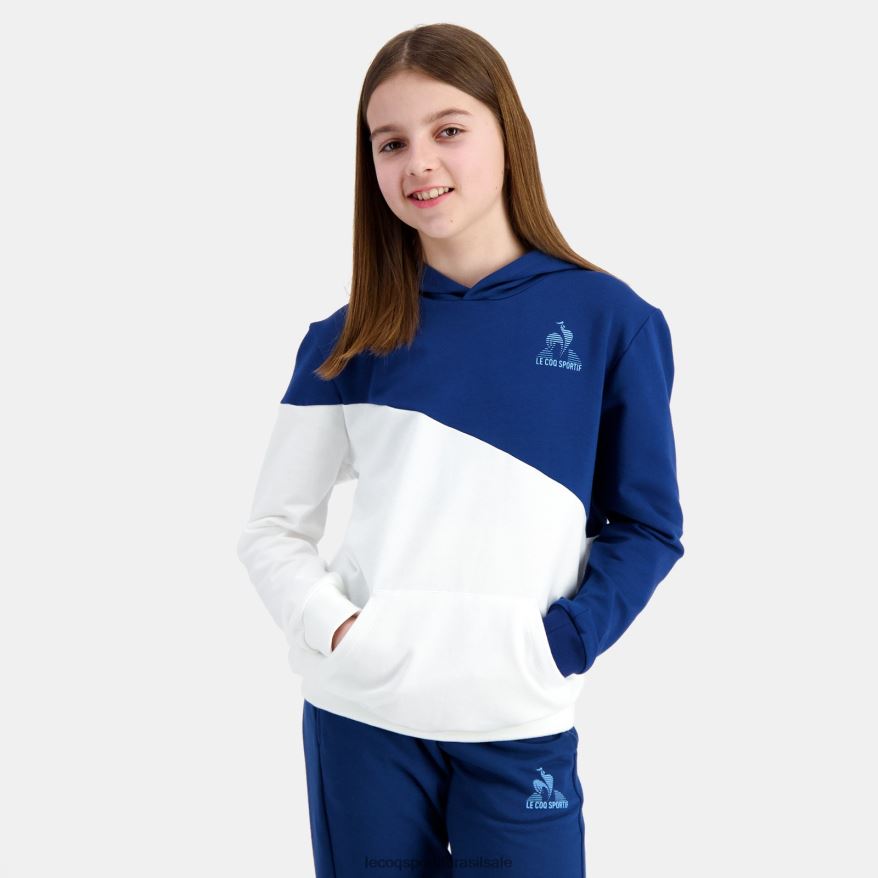 Le Coq Sportif roupas moletom com capuz azul crianças 84V684395