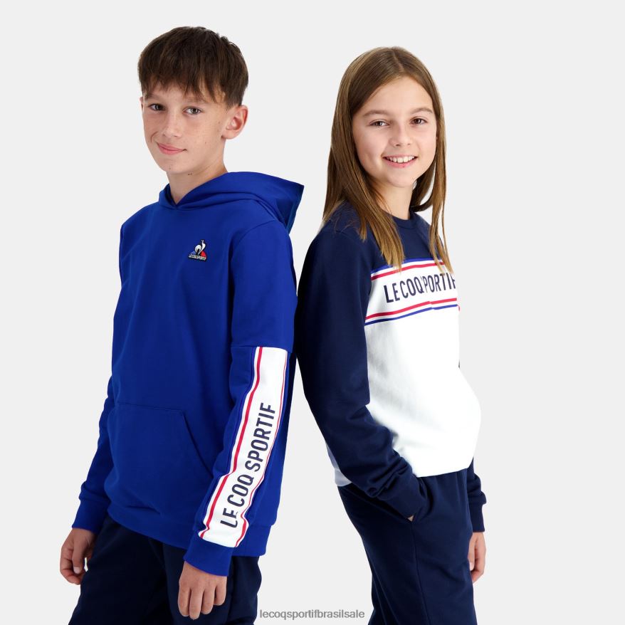 Le Coq Sportif roupas moletom com capuz azul crianças 84V684653