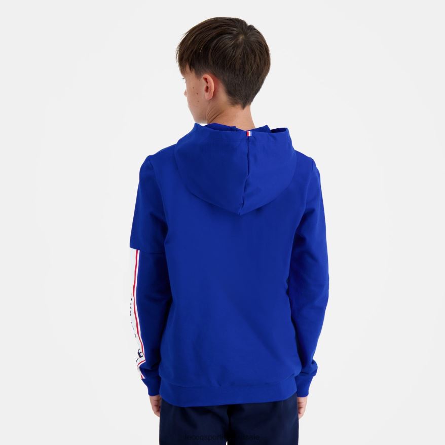 Le Coq Sportif roupas moletom com capuz azul crianças 84V684653