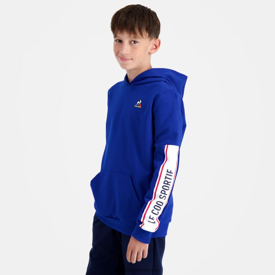 Le Coq Sportif roupas moletom com capuz azul crianças 84V684653
