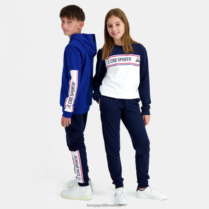 Le Coq Sportif roupas moletom com capuz azul crianças 84V684653