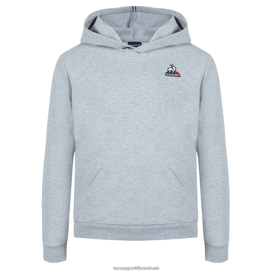 Le Coq Sportif roupas moletom com capuz cinza crianças 84V684669