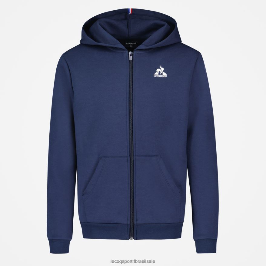 Le Coq Sportif roupas moletom com capuz e zíper azul crianças 84V684398