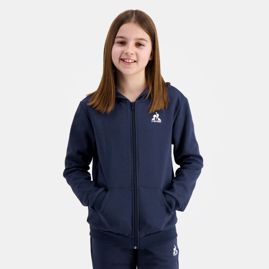 Le Coq Sportif roupas moletom com capuz e zíper azul crianças 84V684398