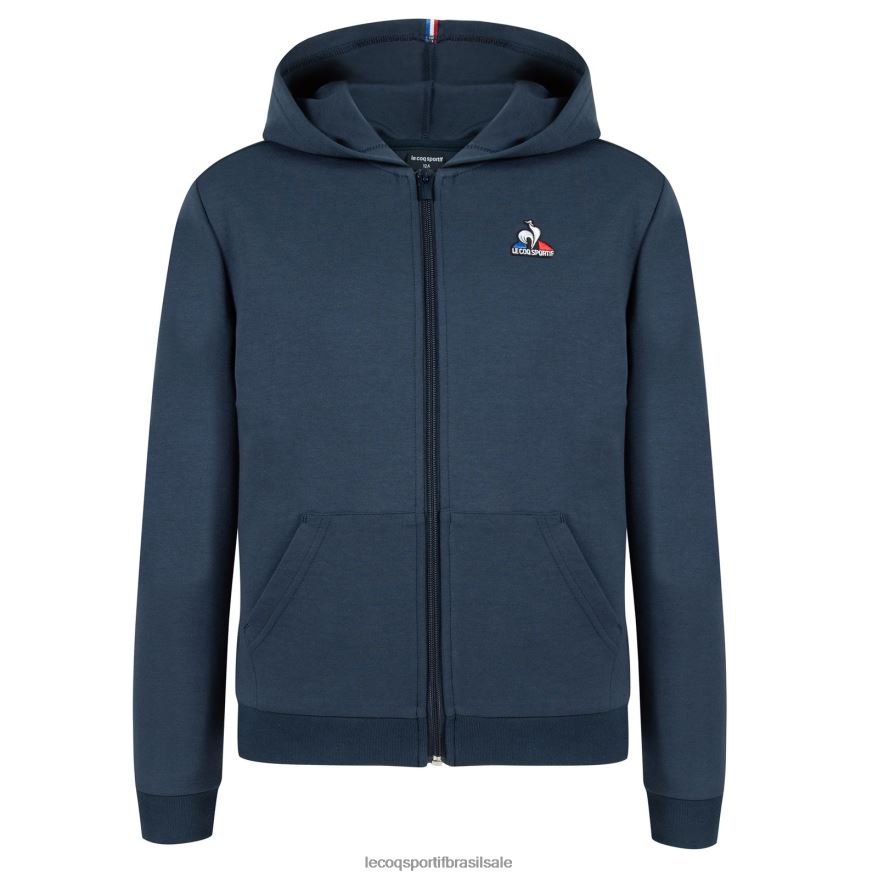 Le Coq Sportif roupas moletom com capuz e zíper azul crianças 84V684670