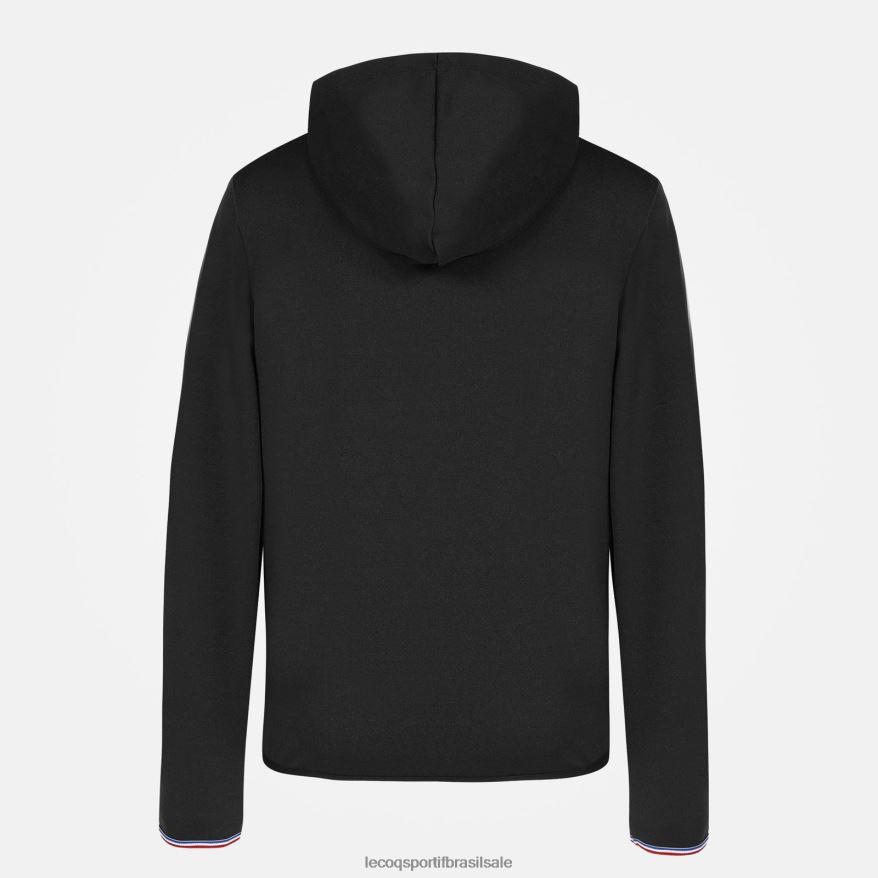 Le Coq Sportif roupas moletom com capuz e zíper preto crianças 84V684400