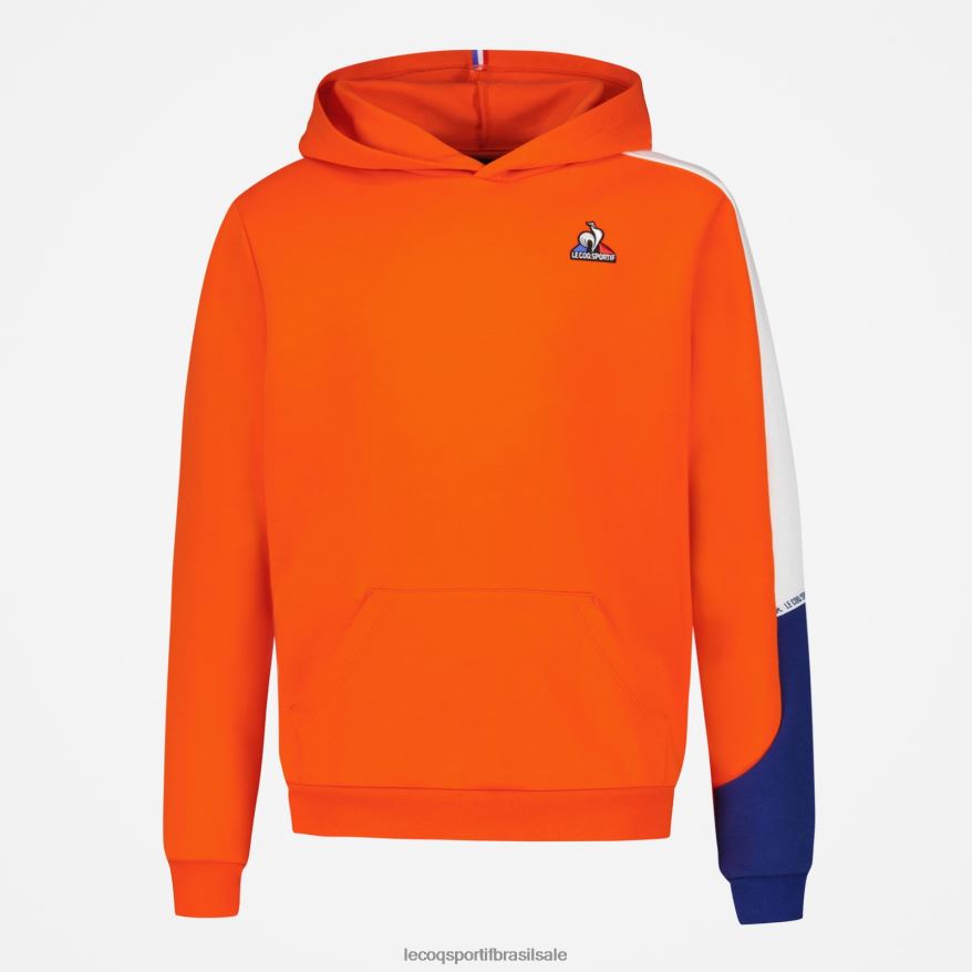 Le Coq Sportif roupas moletom com capuz laranja crianças 84V684643